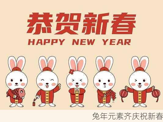 兔年元素齐庆祝新春